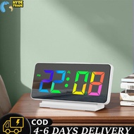 【New Arrival 】Digital Alarm Clock Colorful Screen Large Display Modern Desk Electronic Clock For Bedroom Home Office Decor