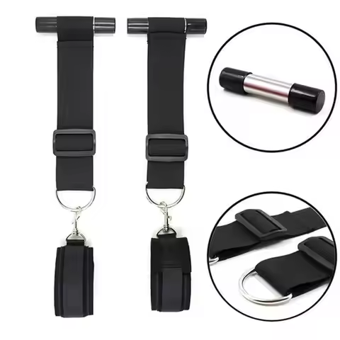 SM Adult Fetishes Couple Training Handcuffs Door Suspension Rope Adult Restraint Devices Alternative