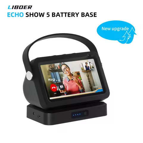 Battery Base for Echo Show 5 1st/2nd/3rd Gen Portable Mobile Wireless Charge for Alexa Echo Show 5 B