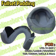 XDOT G618 Helmet Padding Replacement G618 / LTD / X-DOT / ONZA / LASER / MVSTAR / TSR / SWAM / AKILA