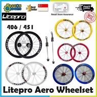 Loud Hub Litepro Bikes Folding 20 Inch 451/406 Disc Brake High Rim 11Speed Wheelset Folding Bike