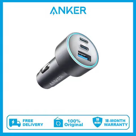 Anker USB-C Car Charger, 67W 3-Port Compact Fast Charger Car Adapter with PIQ 3.0 for iPhone 15/14/1