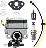 FitBest Carburetor with Fuel Line Kit for Honda 4 Cycle Engine GX31 GX22 FG100 16100-ZM5-803 GCA91 C