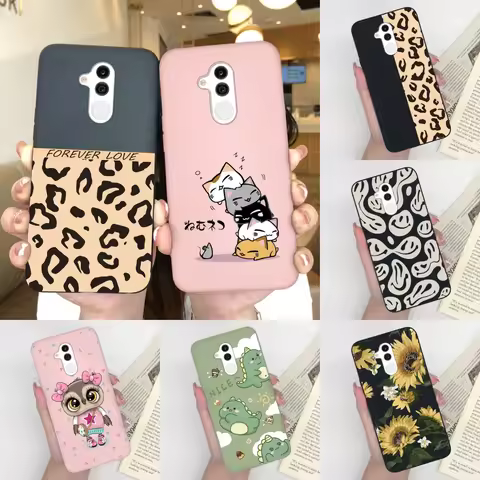 For Huawei Mate 20 Lite Phone Case Leopard Print Back Cover For Huawei Mate20 Lite Soft Matte Silico