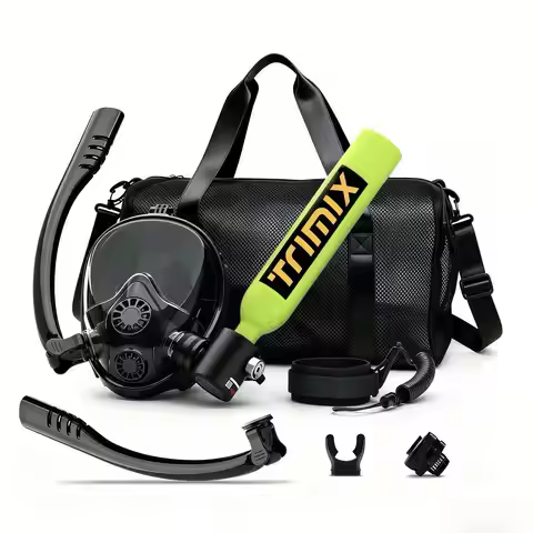 TRIMIX Mini Scuba Lung Tank 0.5L Set with Mask & Bag, Portable Diving Tank for Snorkeling Diving, 10