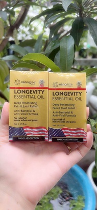 Dầu gió vàng NANOGIZE Longevity Essential Oil Deep Penetrating (21ml) MẪU MỚI USA