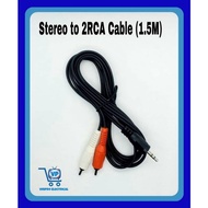 Stereo To 2 Rca Cable 1 Meter