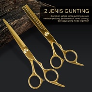 Stainless Steel Buffing Straight Hair Scissors 4Cr13 - 7RFH9IGD