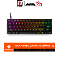 SteelSeries Apex Pro Mini Optical Gaming Keyboard คีบอร์ดเกมมิ่ง ออปติคอล ขนาดเล็ก 60% ไฟ RGB ปุ่ม U