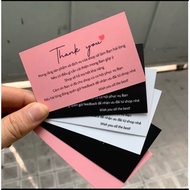 Thank You Card, Thank You Card, Thank You Card - size 9*5,4cm - C300 Paper, 2-Sided Matte Lamination