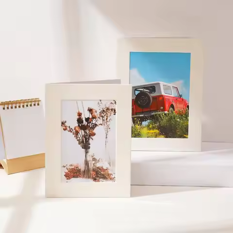 Paper Photo Frame Simple Solid Color Cardstock Picture Frame