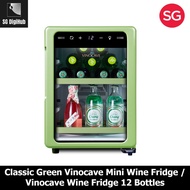 Classic Green Vinocave Mini Wine Fridge / Vinocave Wine Fridge / Cooler / Chiller / 6 Bottle / 12 Bottles Capacity