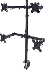 Universal Four Monitor Mount with Double-Link Swing Arms Holds Four 13" to 32" LCD Monitors up to 8 