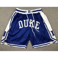 Embroidered Basketball Pants Duke Pocket Casual Training Shorts Basketball Shorts