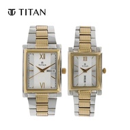 Titan Bandhan Silver Dial Analog Couple Watches 900242562BM01