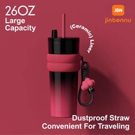 XB 26oz Ceramic Liner Stainless Steel Coffee Mug with Lid Vacuum Flask Hot and Cold Tumbler