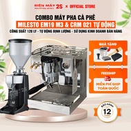 Combo Milesto EM19 M3 Pro Coffee Maker and 021 Automatic Coffee Grinder - New 2025 Version - Good Sa