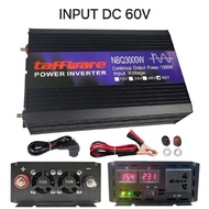 INVERTER DC TO AC PURE SINE WAVE 3000 WATT DC 12V 24V 48V 60V TO AC 220V PSW NBQ2000WATT