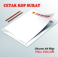 JUAL KERTAS KOP SURAT CUSTOM A4 80gr 1RIM/500 LEMBAR NOTA FAKTUR.