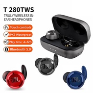 JBL T280 TWS 5.1 Wireless Bluetooth In Ear Earphone Sports Earbuds Deep Bass Splashproof Headset Gaming Earbuds