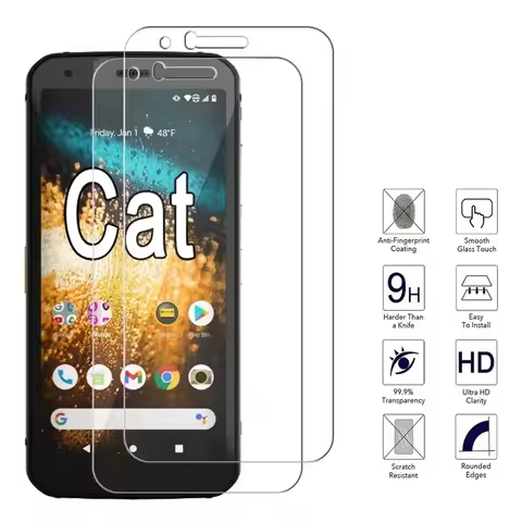 For Cat S62 Glass Phone Front Screen Protector Film 9H Tempered Glass On S62 Pro S52 Cover