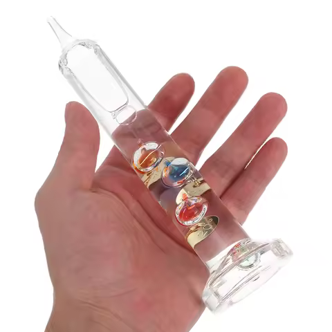 Galileo Thermometer Desktop Ornament Colorful Sphere Floating Ball Indoor Family Friends Present Cel