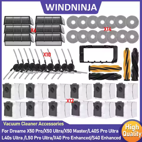 Parts For Dreame X50 Pro/X50 Ultra/L50 Pro Ultra/L40s Pro Ultra Mova P50s Ultra Main Side Brush Hepa