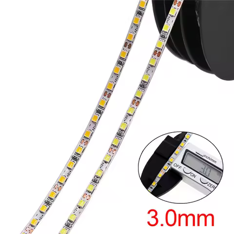 5M 12V 24V 2835 LED Strip 3mm 4mm 5mm 6mm S shape 8mm 10mm 15mm PCB Width, White / Warm white LED Ri