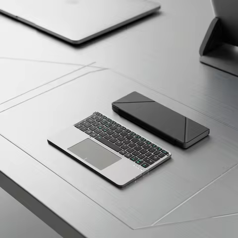 DUX DUCIS Foldable Bluetooth 5.0 Keyboard with Touchpad & Phone Holder For Phones Tablets PC iOS And