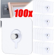 20-100Pcs Nail Free Wall Hangers / Adhesive Wall Hooks / Picture Hangers Without Nails