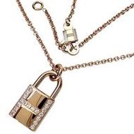 愛馬仕 (HERMES/Hermès) Amulet Kelly Cadena 鑽石項鍊，18K 玫瑰金，8.6 克，38/40 厘米，女士款 [二手]