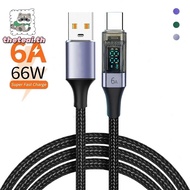 THETEAI 6A USB C Cable, PD 66W Visible A to C Data Cord,  High Speed 0.5M/1M/2M Digital Display Type