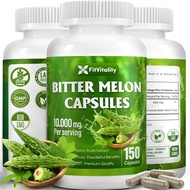 Bitter Gourd Capsules | 150 Vegetarian Capsules | 150 Days Supply | Per Serving 9,000 mg | Bitter Go