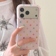 For iphone Case 17 Pro Max 16 Pro Max 15 Pro Max Foundation make-up color dots phone case