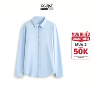[HOT] Men's Coffee Form Fitted Long Sleeve Shirt - Routine 10S26SHL055