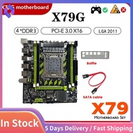 X79G Motherboard+SATA Cable+Bezel LGA2011 4XDDR3 RECC Slot M.2 NVME PCI-E X16 6XUSB2.0 SATA3.0 Serve