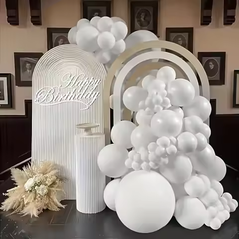 5 Inches White Balloon for Weddings Engagements Birthdays Pies Christening New Years Valentine's Day