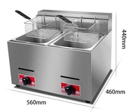 tank 2 Basket Chicken Food Chips Fryer Machine Gas Small Gas Fryer Gas Fryer Commercial Double tank