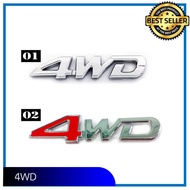 1 Piece 4WD LOGO 4WD ABS Plastic Letters Car 4WD