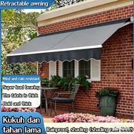 Awning Roof Outdoor Retractable Awning Bumbung Rumah Roof Heavy Duty Retractable Sun Shade Awning Fo