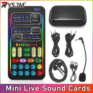 i9 Voice Changer Mini Multiple Audio Effect Bluetooth-Compatible Live Sound Cards Ultra-Thin Portabl