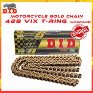 RANTAI MOTOR DID 428 VIX GOLD GREEN T-RING CHAIN DID MOTORCYCLE 428M GOLD CHAIN