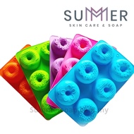 Summer Soap Donut Silicon Food Grade Mould 6 Cavity (M size) Acuan Donat Donuts Doughnut Mold Chocol