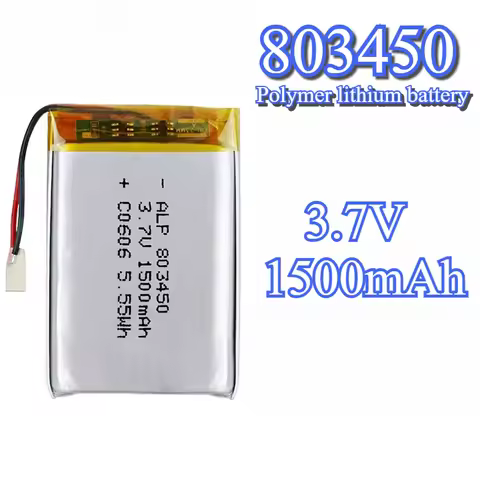 1-10pcs 3.7V 803450 Polymer Lithium Battery 1500mAh Rechargeable Battery for Bluetooth Headset Speak