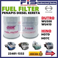 FIS Fuel Filter Hino Dutro WU300 WU410 F-2246 23401-1332 Penapis Diesel Lori Lorry Kereta 4x4