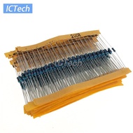 1/4W 1% Metal Film Resistor 1R-1M 100R 220R 1K 1.5K 2.2K 220 1K5 2K2 4K7 1M Ohm Resistance 100pcs