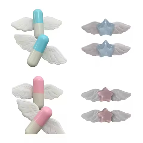 2pcs Pill Star Wings Hair Clip Hairpin Fashion Hair Barrettes for Women Girls