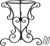 TICKCACY 9" Metal Gazing Ball Stand, Scroll Gazing Globe Stand for 10 or 12 Inches Garden Gazing Glo