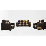 Harga Termurah Sofa 1 Seater 2 Seater 3 Seater PVC Sofa Kulit Hitam Coklat