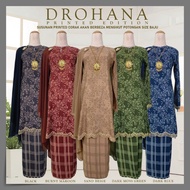 Kurung Drohana Kurung Moden Labuh Printed High Quality Royal Texture Dobby Silk by Dmimi